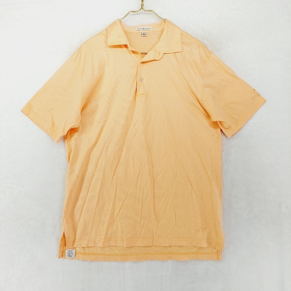 Peter Millar Orange 100% Cotton Short Sleeve Polo Shirt 2802